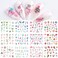 12 Sheets Flower Water Transfer Nail Decals Fresh Nail Stickers with Assorted Patterns Blossom Floral Leaf Butterfly Bird Nail Decals Watermark Nail Designs Manicure Stickers Nail Art Accessories(22)