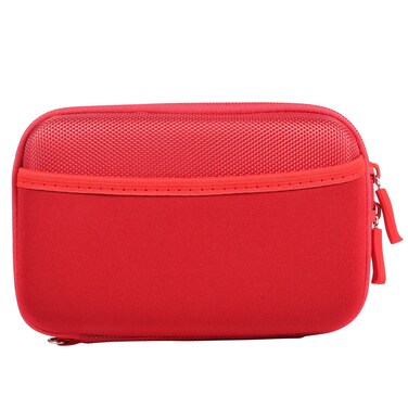 Hard Shell Diabetic Supplies Travel Case Organizer Bag for Blood Glucose Meter, Blood Sugar Test Strips, Lancets, Syringes, Pens, Needles, Alcohol Wipes, Diabetes Testing Kit Case (Small, Red)