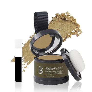 Hair Root Touch Up Powder, Quick Cover Gray Hairline Powder, Windproof &amp; Sweatproof Root Cover Up for Women Men with Compact Puff and Mirror 0.14 Oz. (Blonde, 0.14 Oz.)
