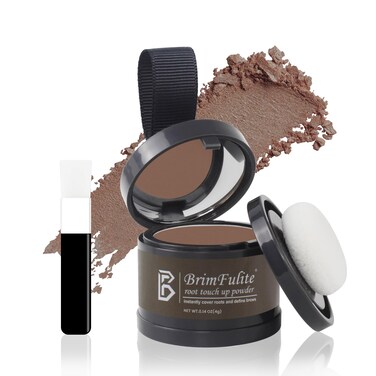 Hair Root Touch Up Powder, Quick Cover Gray Hairline Powder, Windproof &amp; Sweatproof Root Cover Up for Women Men with Compact Puff and Mirror 0.14 Oz. (Auburn, 0.14 Oz.)