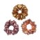 Cottvott 3/pack Chiffon Hair Rope Yarn Beads Hair Ties Women Hair Accessories Scrunchies (brown-purple-champagne)