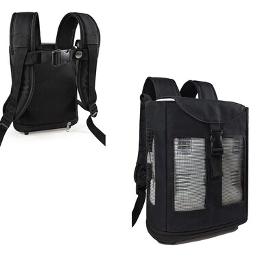 O2TOTES Ultra Lightweight Backpack Fit For Inogen One G3 &amp; OxyGo (Patented Design) (black) Lightweight at under 14 ounces, Backpack Only, Zippered bottom, fits standard and double battery; black