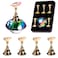 Nail Art Practice Stands, Magnetic Nail Tips Holders Fingernail Display Stands with 5 Pieces Alloy Practice Stand and One Crystal Base for DIY Nail Art Practicing Manicure tools