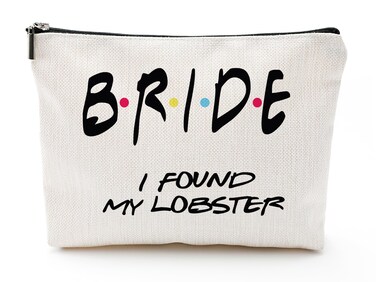 I Found My Lobster, Engagement Gifts for Women, Makeup Bag for Bride Newly Engaged Pouch Bachelorette Party Cosmetic Bag for Women