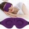 ZGGCD Sleep Mask for Side Sleeper, Light Blocking Sleeping Eye Mask for Women Men, 3D Contoured Cup Night Blindfold, Luxury Eye Cover Eye Shade with Adjustable Strap for Travel, Nap, Purple