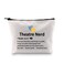 MBMSO Theatre Gifts Theatre Nerd Makeup Bag Drama Gifts Broadway Musical Gifts Theatre Lover Gifts Comedy Tragedy Masks Travel Bag Theatre Geek Gifts (Theatre Nerd bag)