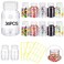 Vesici 36 Pcs Clear Pill Bottle Plastic Medicine Empty Reagent Bottle with White Screw Cap Solid Powder Case Refillable Containers with Label Sticker for Liquid Solid Powder Medicine 80 ml