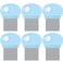 6 Pieces Head Lice Remover Nit Removal Hair Comb with Magnifier, Fine Metal Teeth Tool for Dogs Cats Pet Human Grooming and Removing Dandruff Flakes/Lice Eggs, Sky Blue