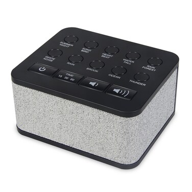 Sound Machine Noise Machine, 10 Soothing Sounds &amp; Volume Control &amp; 3 Timer AC/USB/AA Powered Portable Sound Therapy for Sleeping,Travel and Relaxation (Black)