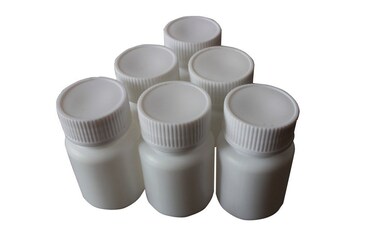24pcs Empty Portable Plastic Powder Bottles Container Holder Case White (20ml)