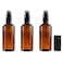 1 oz(30ml) Amber Glass Bottles Empty Spray Bottle Round Glass Bottle with Black Sprayer - Perfect for Essential Oil Formulas,Aromatherapy and All Natural Cleaning Products (3 Pieces)