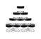 30g 30ml/1oz Refillable Black and White Plastic Screw Cap Lid with Clear Base Empty Cosmetic Jars for Nail Powder Bottles Eye Shadow Container Lot Powder Storage Container (Pack of 10) (Black Lid)