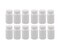 12PCS Plastic Round Container Bottles Storage Holder Dispenser Holder Organizer(White) (100ml)