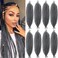 8 Packs T gray Pre-Separated Springy Afro Twist Hair Synthetic Marley Twist Braiding Hair for Black Women (24 inch, T gray)