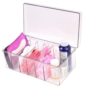 Lash Cart Organizer For Lash Techs,Acrylic Lash Extension Organizers and Storage Lash Extension Organizer False Eyelash Organizer Lash Extension Supplies Clear Lash Organizer Box for Lash Techs