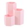 LoveBB Makeup Brush Holder Organizer, 3 Slot Plastic Cosmetics Brushes Pen Storage Solution, Pink