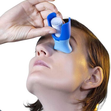 Eyedrop Bottle Guide Aid Dispenser, Reusable Eye Dropper Applicator, Eye Drop Helper for Accurate Delivery, Safe and Easy Eyecare for Seniors and The Whole Family, Fits Most Eye Drops Bottles