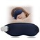 Heated Eye Mask with Vibration Massager, Cordless Rechargeable for Dry Eyes, Black