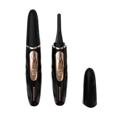 Heated Eyelash Curlers, Rechargeable Hot Lash Curler, Rapid Heat-up, 4 Heating Modes, 24h+ Long-Lasting Curls, Smart Electric Eyelash Curling Tool, Black