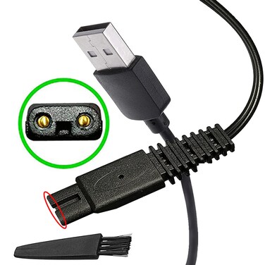 USB Cable Compatible with MicroTouch Solo Men's Electric Shaver, 39.4in 5V Replacement Charger Cord
