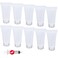 Refillable Travel Tubes 10PCS 10ml Empty Tubes for Facial Cleanser Hand Cream Lotion Clear Plastic Squeeze Sample Bottles for DIY Projects Soft Mini Toothpaste Travel Tubes (10ML)
