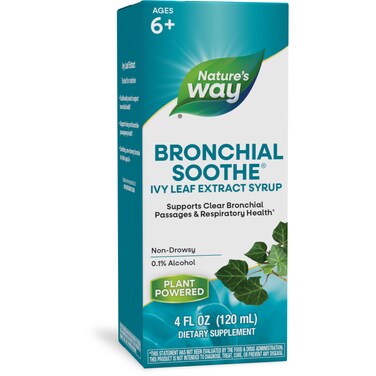 Nature's Way Bronchial Soothe Ivy Leaf Extract Syrup, Supports Respiratory Health*, Supports Clear Bronchial Passages*, Non-Drowsy, 4 Fl Oz (Packaging May Vary)