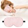 Kids Sleep Mask Eye Cover, 100% Real Natural Pure Silk Eye Mask with Adjustable Strap, Blindfold Kids Eye Mask for Sleeping, Eye Shade for Boys Girls and Adult, Pressure-Free Comfort (Pink)