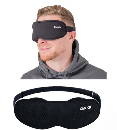 Sleep Mask 3D Adjustable Eye Cups, 100% Light Blocking, Zero Eye Pressure, Soft Memory Foam, Breathable Lycra Fiber, for Side Sleepers, Long Lashes, Adjustable Strap, Travel