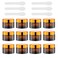 Lil Ray 1 oz Round Amber Glass Jar with Inner Liners and Gold Lid (12pcs)