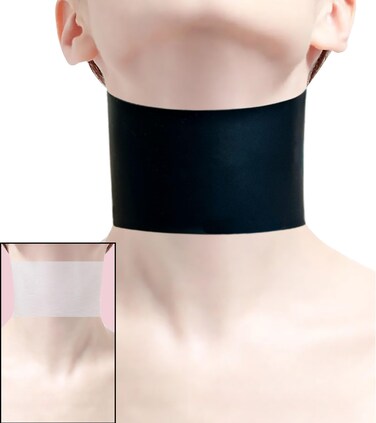 WIDVIH Reusable Silicone Neck Wrap,Neck Anti Wrinkle Patch,Mask Slipping,Improves Serum&amp;Lotion Absorption (Black)
