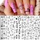Abstract Nail Stickers for Nail Art Nail Decals Graffiti Nail Art Stickers Nail Decorations for Nail Art 3D Self Adhesive Black Hand-Painted Line Love Three-Dimensional Rubik's Cube