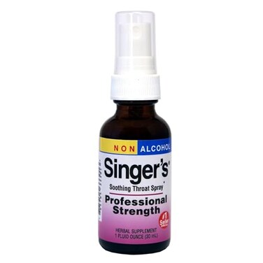 Herbs Etc. Singer's Saving Grace Professional Strength Non-Alcohol Spray - Herbal Support for Soothing Throat - Throat Comfort Spray with Yerba Mansa &amp; Licorice - 1 fl oz (About 75 Servings)