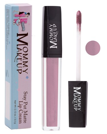 Mommy Makeup Stay Put Matte Lip Cream - Kiss-proof, Transfer-proof, Smudge-Proof, Waterproof, Long Lasting Lipstick - Hydarting Formula with Vitamin E (Raquel)