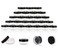 ZEJIA 10 Gram Sample Containers, 40 Count Cosmetic Containers with Lids, Refillable Empty Sample Jars, Small Plastic Containers with Lids (Black)