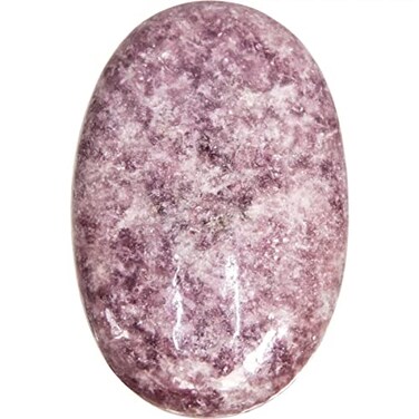 Pachamama Essentials Lepidolite Palm Stone Polished - Pocket Stone for Anxiety Healing - Meditation (Lepidolite)