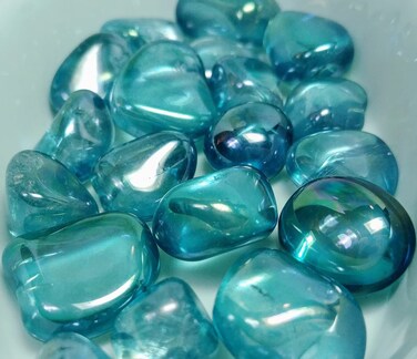 Pachamama Essentials Aqua Aura Quartz Tumbled Stone - Healing Stone