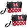 2 Pack Cartoon Leather Travel Makeup Handbag, Cute Portable Cosmetic Bag Toiletry Pouch for Women Teen Girls Kids(Black)