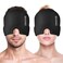 ONLYCARE Migraine Relief Cap, Soothing Headache Hat, Upgraded Odorless Gel Ice Head Wrap, Hot and Cold Therapy, Headache Ice Pack for Tension and Stress(Black 2 Pack)