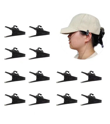 12PCS Oxygen Tube Clips for Hats Caps Nasal Ear Protector for Oxygen Cannula Oxygen Tube Supplier Oxygen Cannula Holder Accessories
