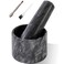 Pill Crusher, 3 inch Pill Crusher Grinder Fine Powder, Large Marble and Pestle Set, Arthritic Hands Pill Grinder