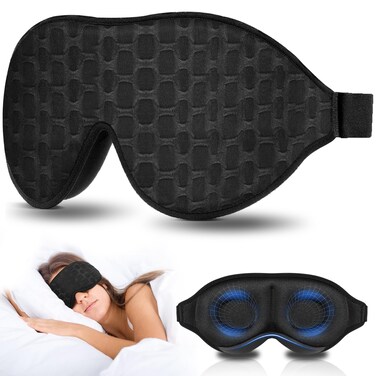 Sleep Mask, 3D Deep Contoured Eye Mask for Women Men, Blocking Lights Sleeping Mask Night Eye Sleep Mask Blindfold Soft Breathable Eye Shade Cover with Adjustable Strap for Travel Yoga Nap (#4)