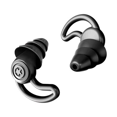 1 Pair Silicone Quiet Ear Plugs, Reusable Noise Reduction Earplugs Hearing Protection Earplug for Sleeping Noise Cancelling - Black