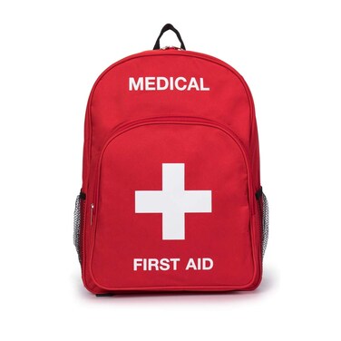 Red Emergency Bag First Aid Backpack Empty Medical First Aid Bag Treatment First Responder Trauma Bag (Red 3)