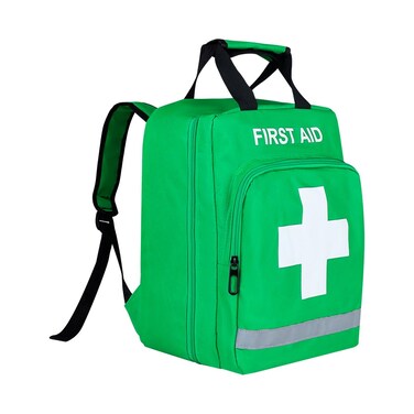 Red Emergency Bag First Aid Backpack Empty Medical First Aid Treatment First Responder Trauma Bags for Camping Cycling Outings Daycare (Green)