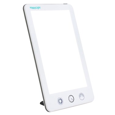 Verilux HappyLight Touch Plus - Light Therapy Lamp with 10,000 Lux, UV-Free, LED Bright White Light with Adjustable Brightness, Color, Countdown Timer, &amp; Detachable Stand - Boost Mood, Sleep, &amp; Focus
