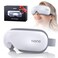 Llano Eye Massager with Heat, Portable Eye Massage with Bluetooth Music, Smart Eye Mask Massager Sleep Mask Foldable Face Massager for Relax Dark Circles Dry Eyes (White)