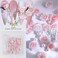 Flower Nail Charms, 50PCS 3D Flower Nail Art Pink Resin Flower Nail Gems Acrylic Rose Spring Nail Art Design Manicure DIY Nail Decoration for Women Girls