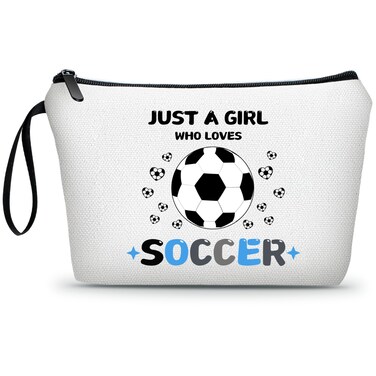 Soccer Gifts,Soccer Coach Gifts,Soccer Gifts for Girls,Cosmetic Bags for Women,Birthday Gifts for Girls,Soccer Mom Essentials,Daughter Gifts from Mom,Friendship Gifts for Women