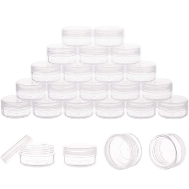10 Gram Sample Containers with Lids, 10ML Sample Jars, 40 PCS Small Cosmetic Sample Containers for Makeup, Lotion, Eye Shadow, Liquids, Powder, Lip Balms