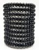 15 Pcs Black Spiral Telephone Cord Plastic Hair Ties, No Crease Coil Elastics